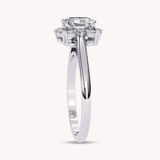 Leya Vantage Halo Oval Cut Lab Grown Diamond Engagement Ring