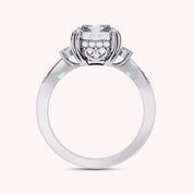 Elisabeth 3 Stone Hidden Halo Lab Grown Diamond Engagement Ring