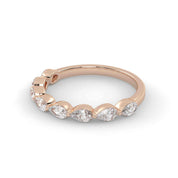 IGI Certified Lab Grown Diamond Half Eternity Pear Ring