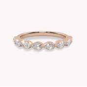 IGI Certified Lab Grown Diamond Half Eternity Pear Ring