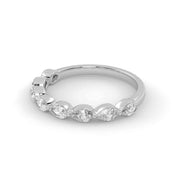 IGI Certified Lab Grown Diamond Half Eternity Pear Ring
