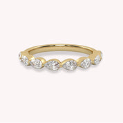 IGI Certified Lab Grown Diamond Half Eternity Pear Ring