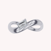 Solitaire Ring for Women in Lab Created Moissanite