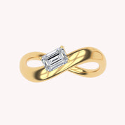 Solitaire Ring for Women in White Cubic Zirconia
