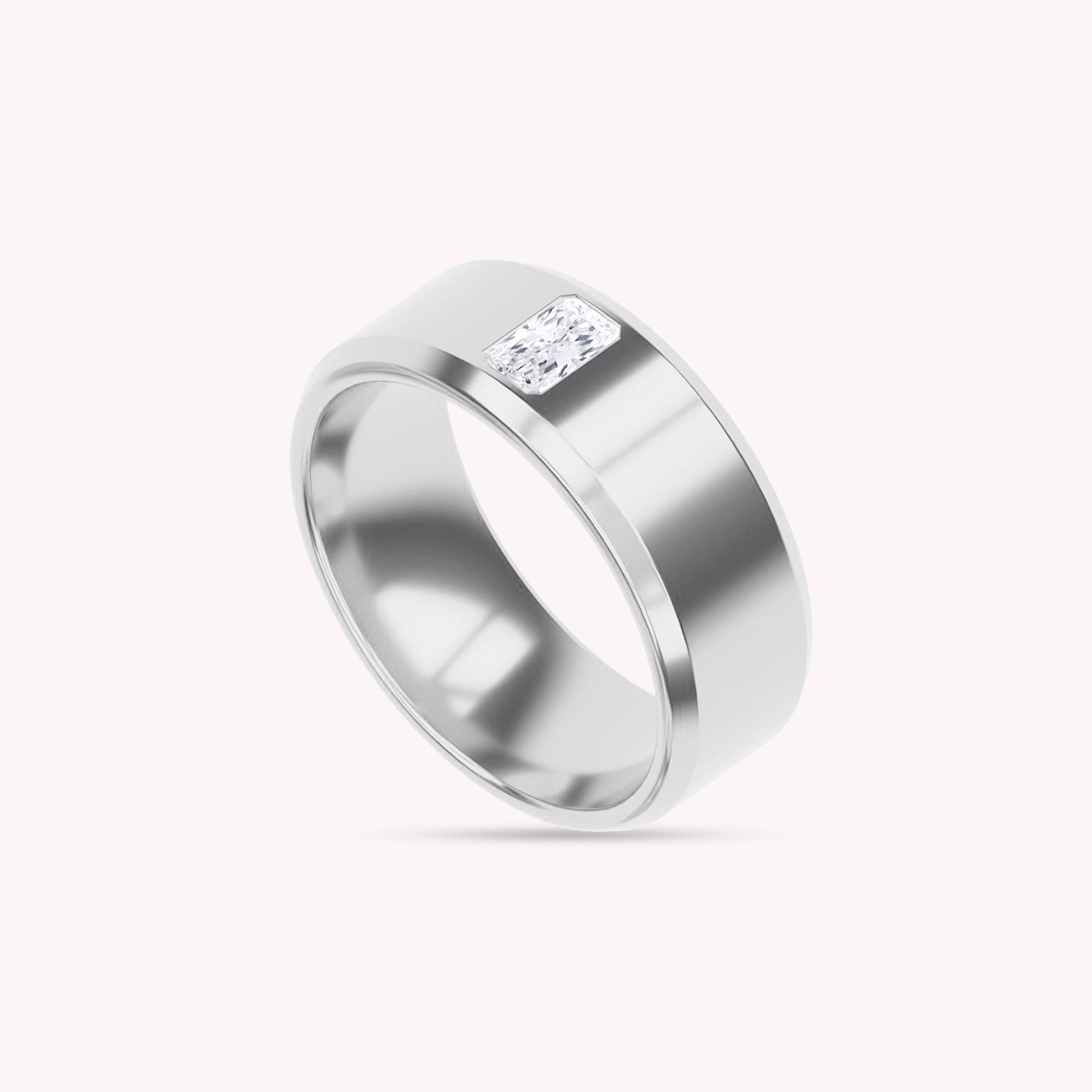 Radiant Shape 0.30 Carat Lab Grown Diamond Band Ring