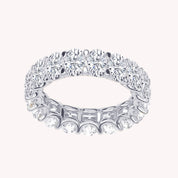 Full Eternity Oval Shape Ring in Lab Created Moissanite