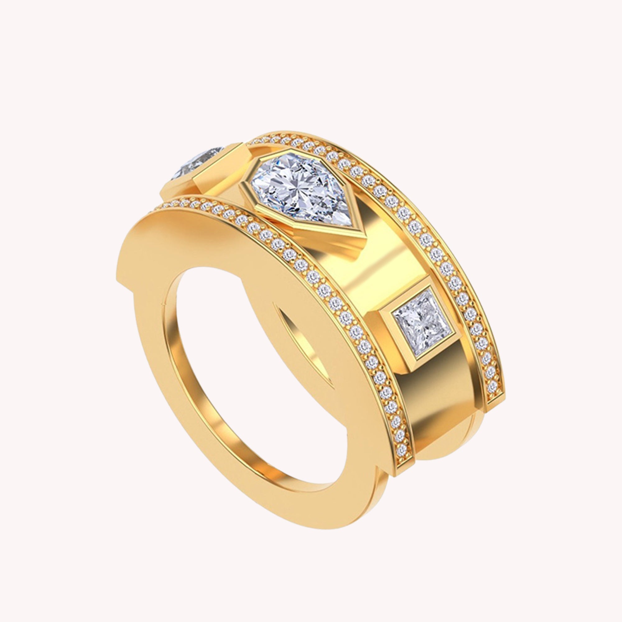 Luxury Lab-Grown Diamond Statement Jacket Ring