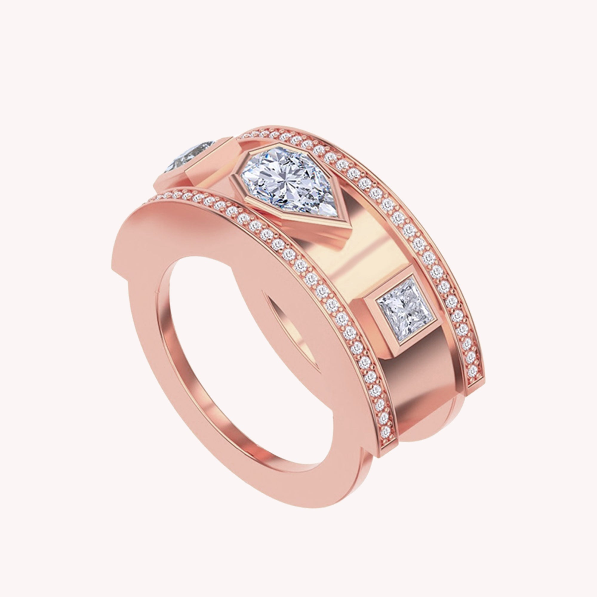 Luxury Lab-Grown Diamond Statement Jacket Ring