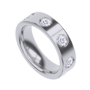 Wedding Band Ring for Women 1.20 Carat Lab Created Moissanite 5.50MM Band Width
