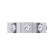 Wedding Band Ring for Women 1.20 Carat Lab Created Moissanite 5.50MM Band Width