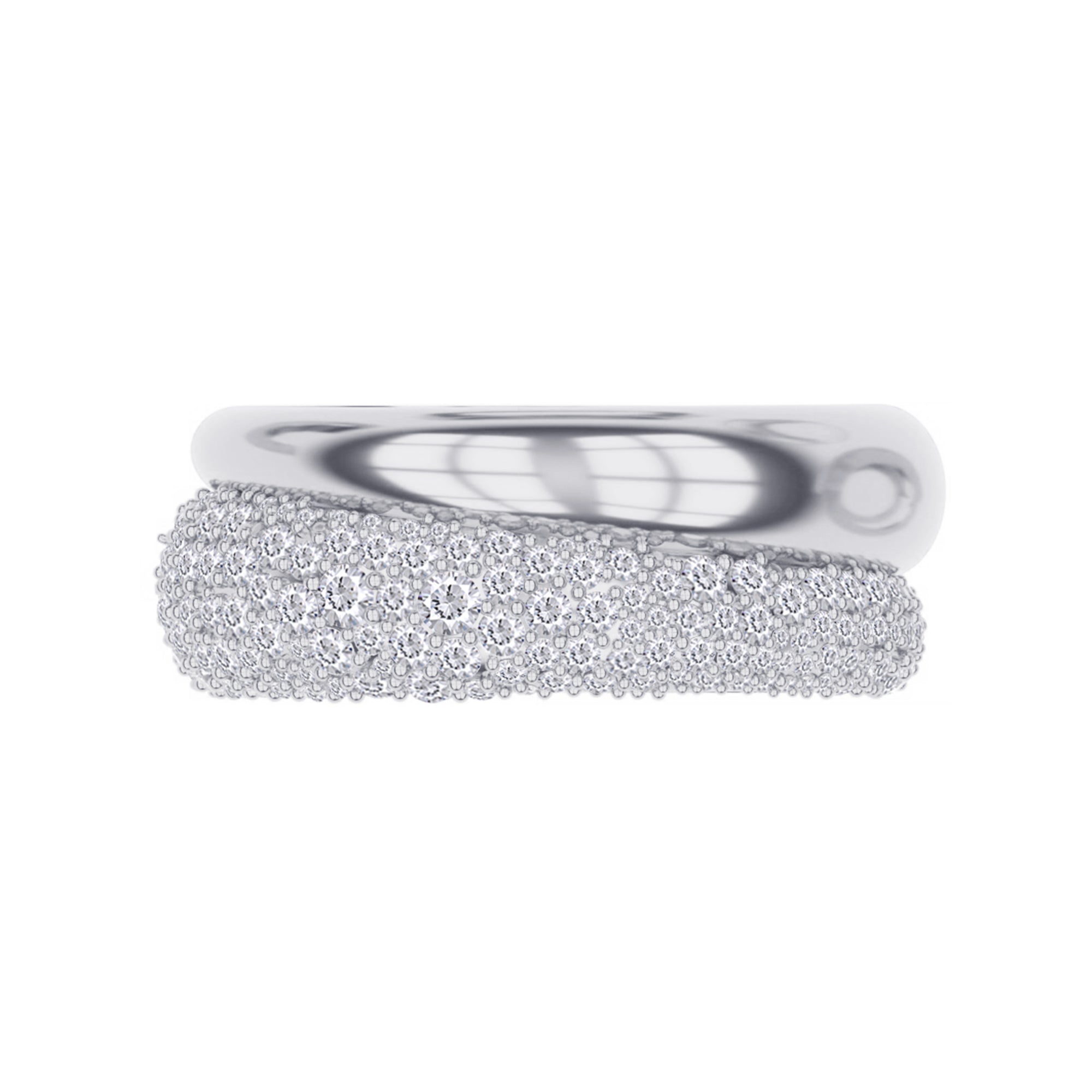 Moissanite studded Luxury statement Oura Ring Jacket