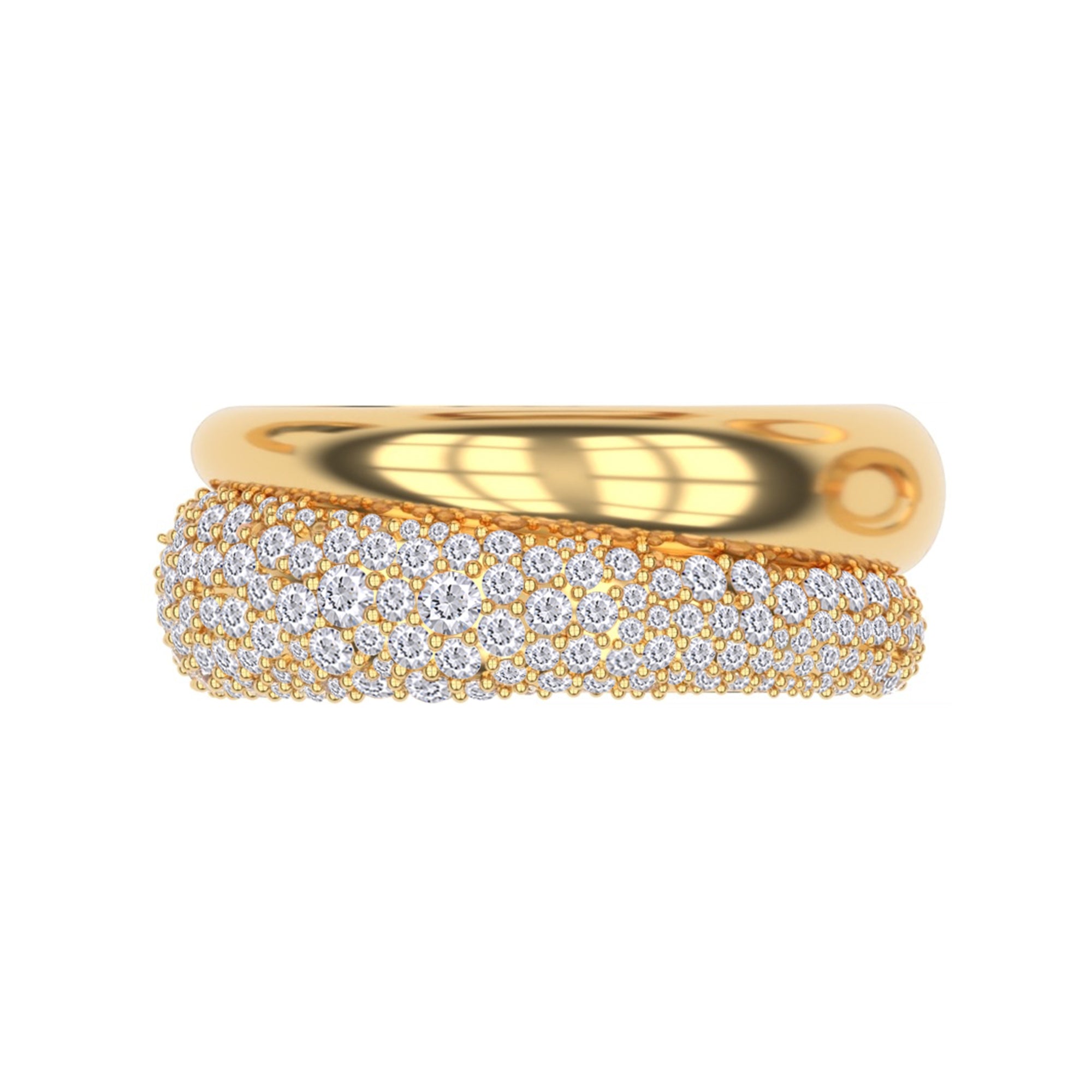 Moissanite studded Luxury statement Oura Ring Jacket