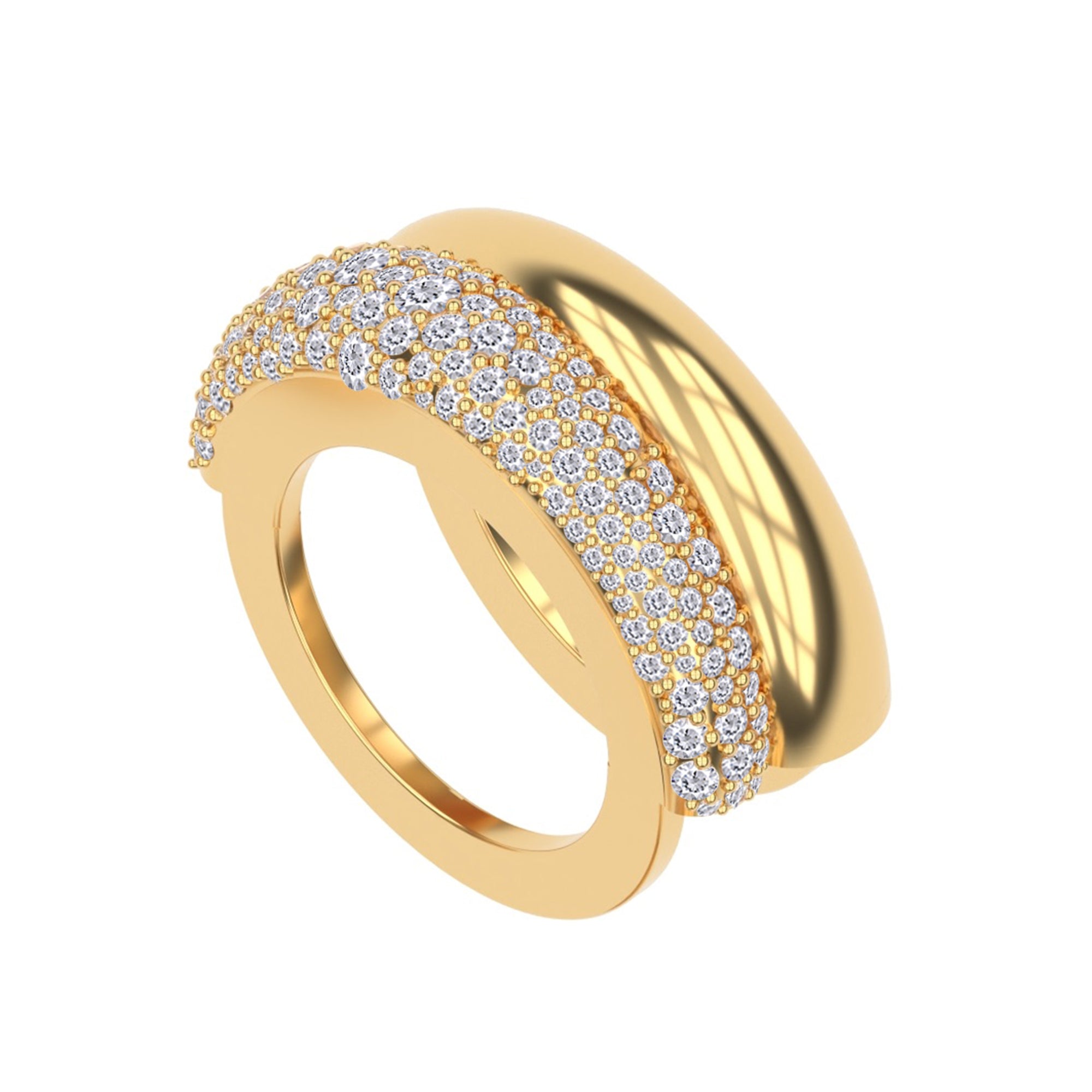 Moissanite studded Luxury statement Oura Ring Jacket