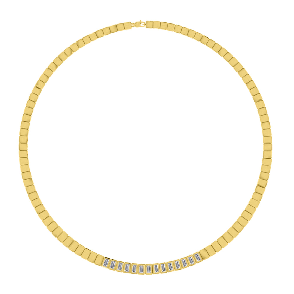 
                      
                        Baguette Shape Lab Created Moissanite Diamond 5.5MM Width Tennis Chain Necklace In 10K Solid Gold & 925 Sterling Silver Jewelry
                      
                    