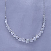 Bib Chain Necklace Lab Created Moissanite