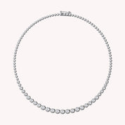 Lab Created Moissanite Diamond Tennis Miracle Set Necklace