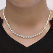 Lab Created Moissanite Tennis Miracle Set Necklace