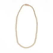 5MM Width Tennis Choker Necklace In Solid Gold