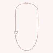 Tennis Bezel Set Initial Letter White Cubic Zirconia Necklace