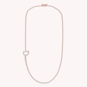 Tennis Bezel Set Initial Letter Lab Grown Diamond Necklace