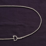 Tennis Bezel Set Initial Letter White Cubic Zirconia Necklace