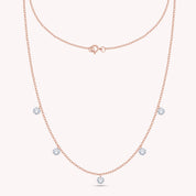 Five Stone Lab Grown Diamond Station Necklace