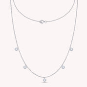 Five Stone Lab Grown Diamond Station Necklace