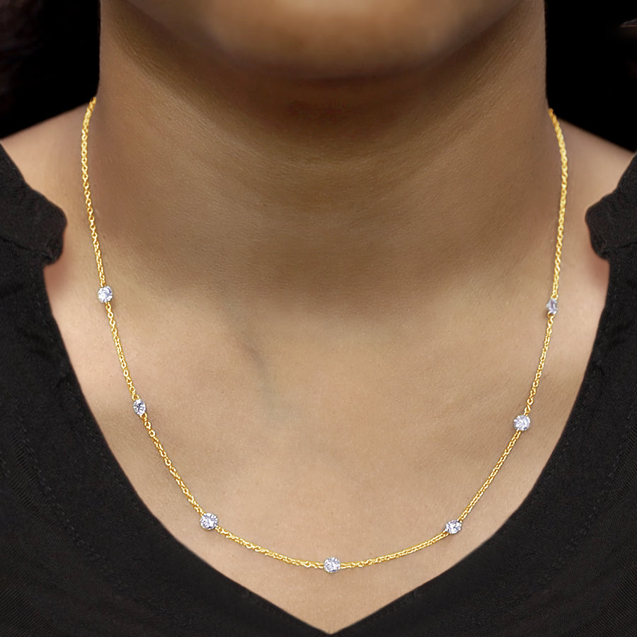 Seven Stone Lab Grown Diamond Station Necklace