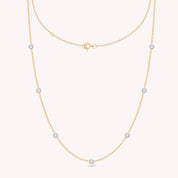 Seven Stone Lab Grown Diamond Station Necklace