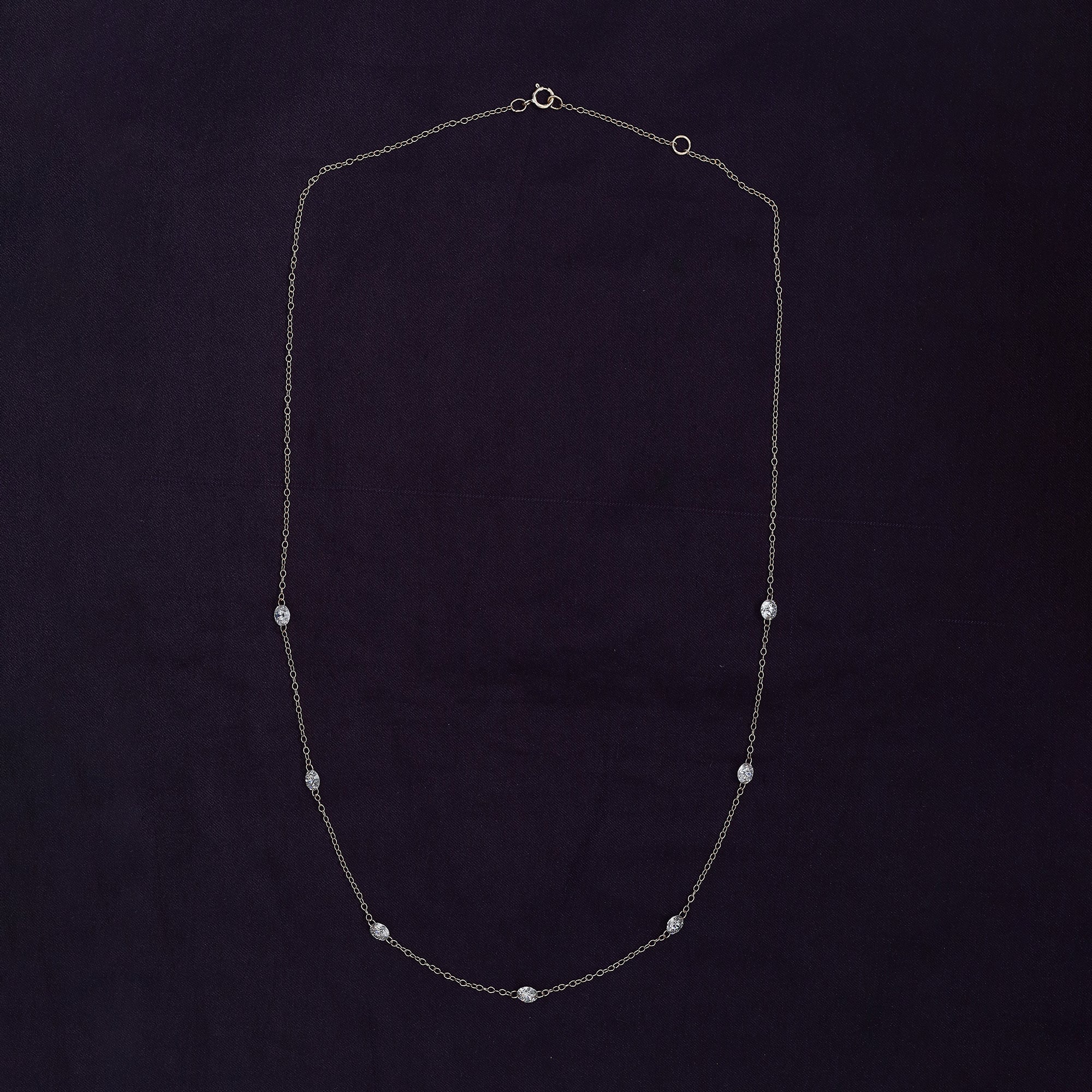 Seven Stone Lab Grown Diamond Station Necklace