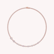 Multi Shape Lab Created Moissanite Tennis Necklace