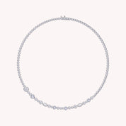 Multi Shape Lab Created Moissanite Tennis Necklace