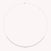 Round Shape 3.25 Carat Lab Grown Diamond Graduate Tennis Necklace