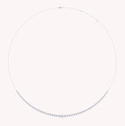 Round Shape 3.25 Carat Lab Grown Diamond Graduate Tennis Necklace