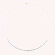 Round Shape 3.25 Carat Lab Grown Diamond Graduate Tennis Necklace