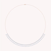 Pear and Round Shape 4.20 Carat Lab Created Moissanite Charm Necklace