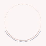 Pear and Round Shape 4.20 Carat Lab Created Moissanite Charm Necklace