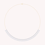 Pear and Round Shape 4.20 Carat Lab Created Moissanite Charm Necklace