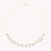 Pear and Round Shape 4.20 Carat Lab Created Moissanite Charm Necklace