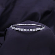 Emerald Cut Lab Created Moissanite Tennis Bracelet