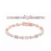 Multi Shape Lab Grown Diamond Tennis Bracelet