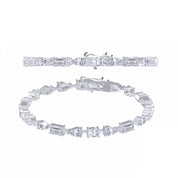 Multi Shape Lab Crown Diamond Tennis Bracelet