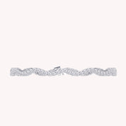 Moissanite studded Wavy 10K Gold Tennis Bracelet