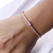 Tennis Bangle Bracelet In Lab Grown Diamond