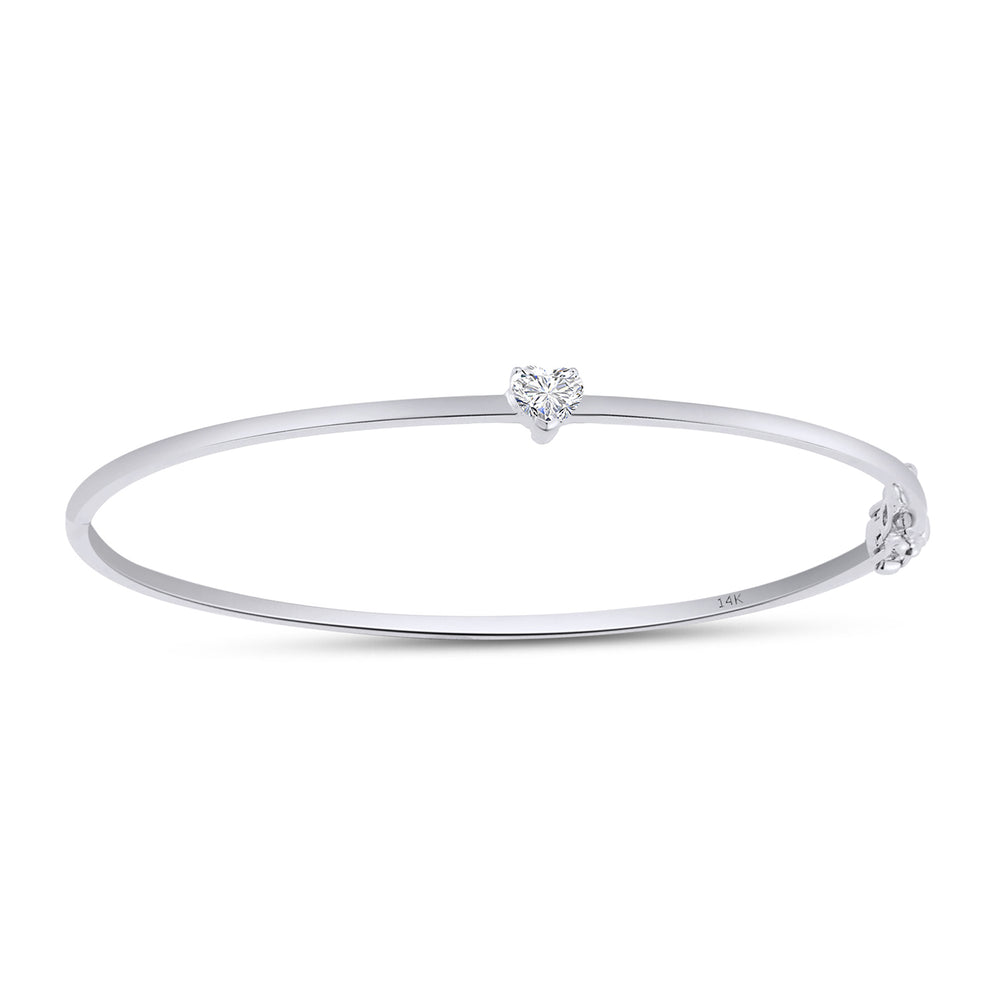 
                      
                        1/2 Carat Heart Shape Lab Created Moissanite Diamond Solitaire Bangle Bracelet In 10K Or 14K Solid Gold & 925 Sterling Silver Jewelry (0.50 Cttw)
                      
                    