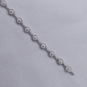 Bezel Set Link Chain Lab Created Moissanite with 3.80MM Width