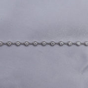 Bezel Set Link Chain Lab Created Moissanite with 3.80MM Width