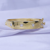 Multi Shape Lab Created Moissanite 10MM Width Bangle Bracelet