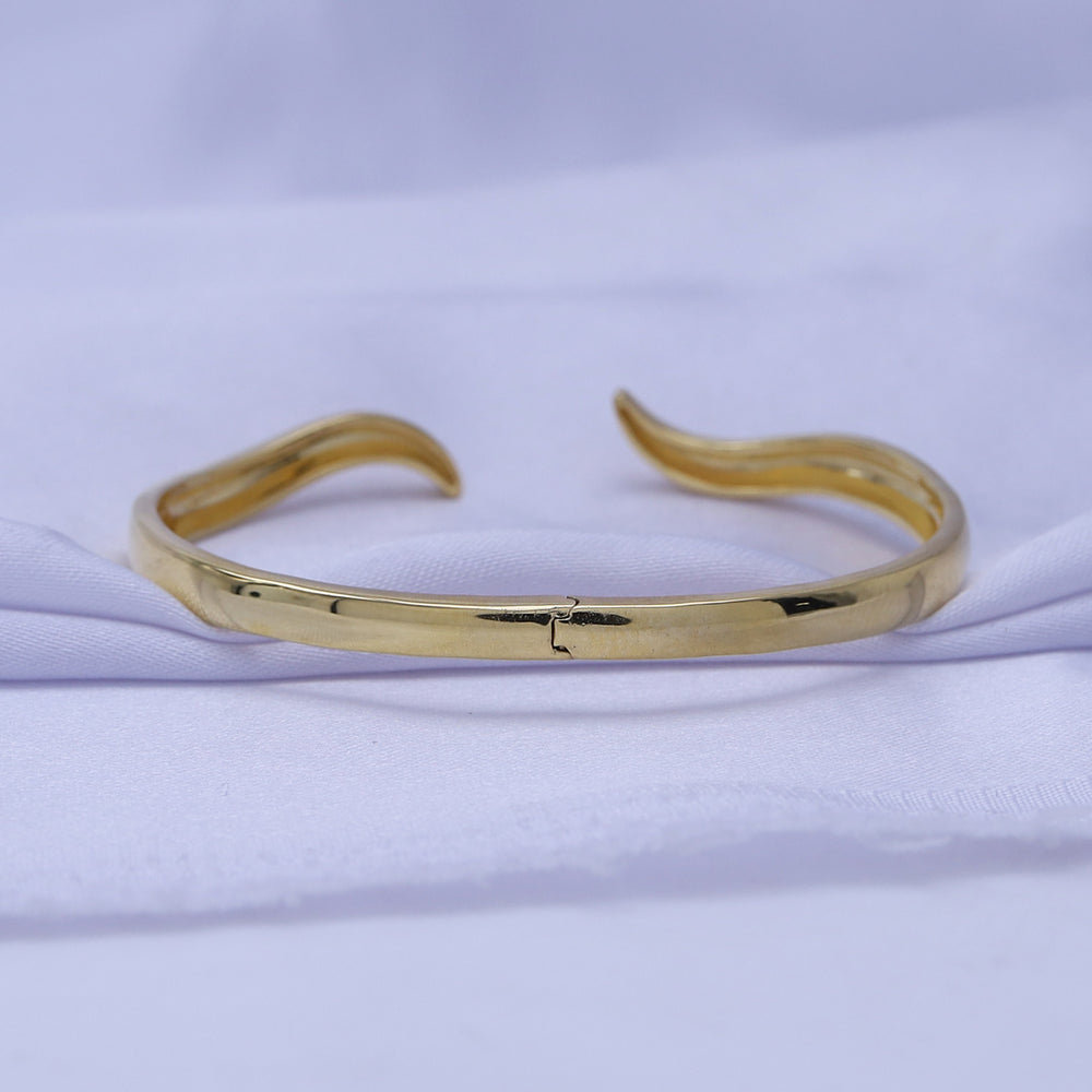 
                      
                        Classic Curl Cuff Bracelet For Women In 10K Or 14K Solid Gold & 925 Sterling Silver Cuff Bangle Jewelry Gifts
                      
                    