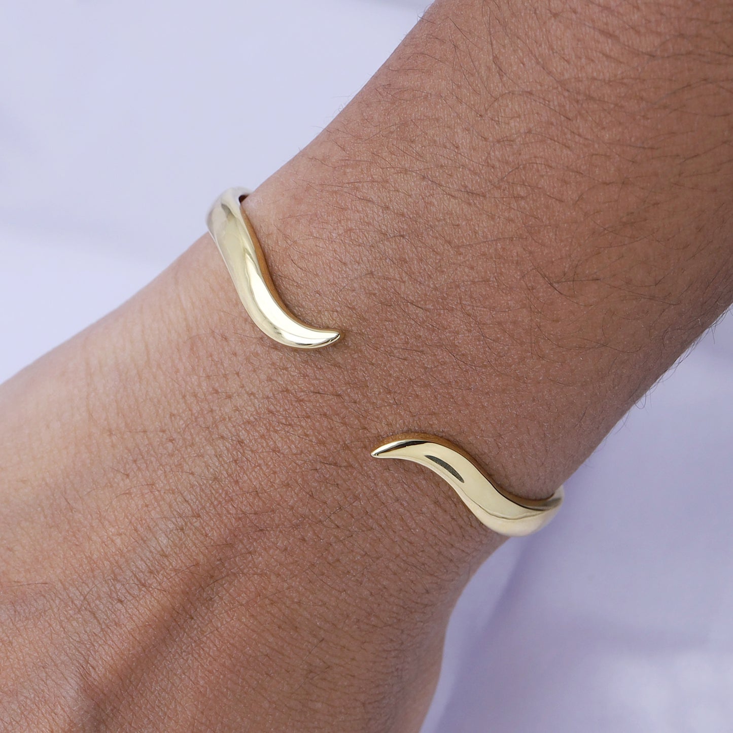 Load image into Gallery viewer, Classic Curl Cuff Bracelet For Women In 10K Or 14K Solid Gold &amp;amp; 925 Sterling Silver Cuff Bangle Jewelry Gifts

